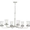 Winslett Collection 6-Light Brushed Nickel Clear Seeded Glass Coastal Chandelier Light by Progress Lighting -Progress Lighting Shop brushed nickel progress lighting chandeliers p400207 009 64 1000