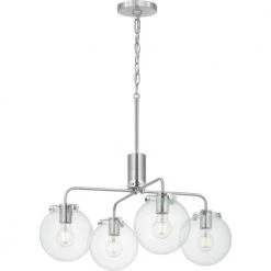Berea 4-Light Brushed Nickel Chandelier with Clear Seeded Glass Shades by Progress Lighting -Progress Lighting Shop brushed nickel progress lighting chandeliers p400283 009 fa 1000