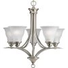 Trinity Collection 5-Light Brushed Nickel Etched Glass Traditional Chandelier Light by Progress Lighting -Progress Lighting Shop brushed nickel progress lighting chandeliers p4328 09 64 1000