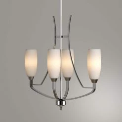 Wisten Collection 4-Light Brushed Nickel Etched Glass Modern Chandelier Light by Progress Lighting -Progress Lighting Shop brushed nickel progress lighting chandeliers p4435 09 40 1000
