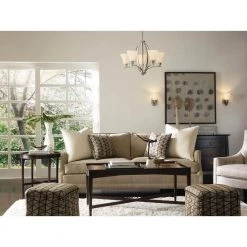 Joy Collection 5-Light Brushed Nickel Etched White Inside Glass Traditional Chandelier Light by Progress Lighting -Progress Lighting Shop brushed nickel progress lighting chandeliers p4490 09 e1 1000