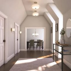 Invite Collection 5-Light Brushed Nickel White Silk Mylar Shade New Traditional Chandelier Light by Progress Lighting -Progress Lighting Shop brushed nickel progress lighting chandeliers p4696 09 40 1000