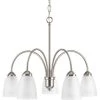 Gather Collection 5-Light Brushed Nickel Etched Glass Traditional Chandelier Light by Progress Lighting 2 Gather Collection 5-Light Brushed Nickel Etched Glass Traditional Chandelier Light by Progress Lighting -Progress Lighting Shop brushed nickel progress lighting chandeliers p4735 09 64 1000