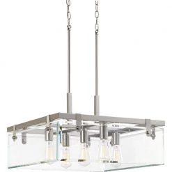 Glayse Collection 5-Light Brushed Nickel Pendant by Progress Lighting