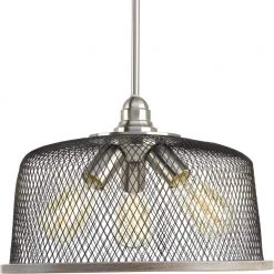 Tilley Collection 3-Light Brushed Nickel Pendant by Progress Lighting