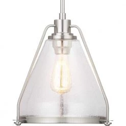 Range Collection 1-Light Brushed Nickel Pendant by Progress Lighting