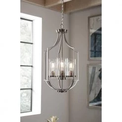 Lassiter 3-Light Brushed Nickel Foyer Pendant by Progress Lighting -Progress Lighting Shop brushed nickel progress lighting chandeliers p500209 009 1f 1000