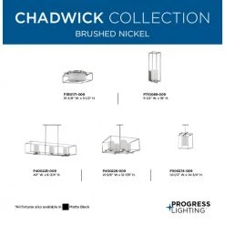 Chadwick 1-Light Brushed Nickel Mini-Pendant by Progress Lighting -Progress Lighting Shop brushed nickel progress lighting chandeliers p500274 009 a0 1000