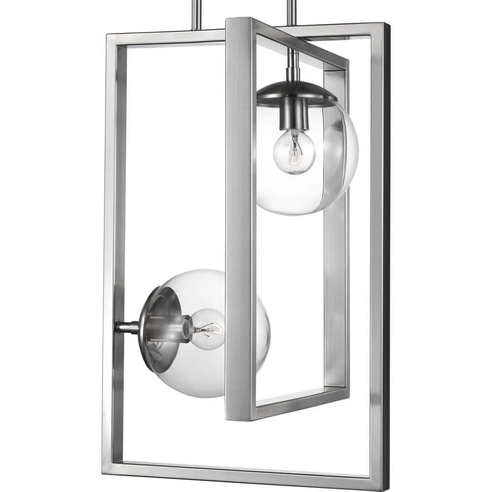 Atwell 2-Light Brushed Nickel Pendant by Progress Lighting 3 Atwell 2-Light Brushed Nickel Pendant by Progress Lighting