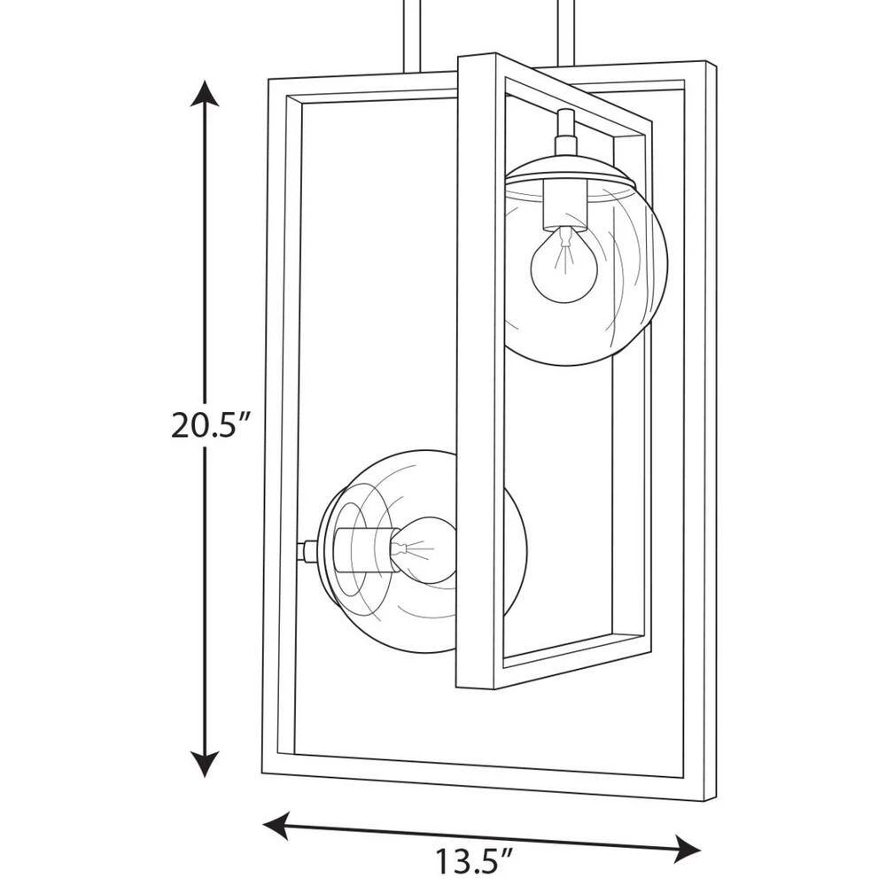 Atwell 2-Light Brushed Nickel Pendant by Progress Lighting 4 Atwell 2-Light Brushed Nickel Pendant by Progress Lighting - Image 2