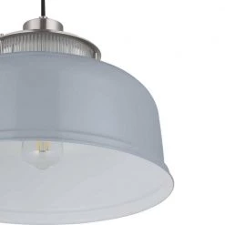 Brant Point 1-Light Brushed Nickel Pendant with Matte Gray Metal Shade by Progress Lighting -Progress Lighting Shop brushed nickel progress lighting chandeliers p500347 009 1d 1000