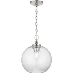 Evansway 1-Light Brushed Nickel with Clear Hammered Glass Shade Pendant by Progress Lighting 11 Evansway 1-Light Brushed Nickel with Clear Hammered Glass Shade Pendant by Progress Lighting -Progress Lighting Shop brushed nickel progress lighting chandeliers p500374 009 1f 1000
