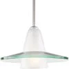 12 in. 1-Light Brushed Nickel Mini Pendant with Clear And Etched Glass by Progress Lighting -Progress Lighting Shop brushed nickel progress lighting chandeliers p5011 09 64 1000