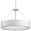 Ratio Collection 6-Light Brushed Nickel Pendant with Fabric Shade Glass by Progress Lighting -Progress Lighting Shop brushed nickel progress lighting chandeliers p5021 09 64 1000