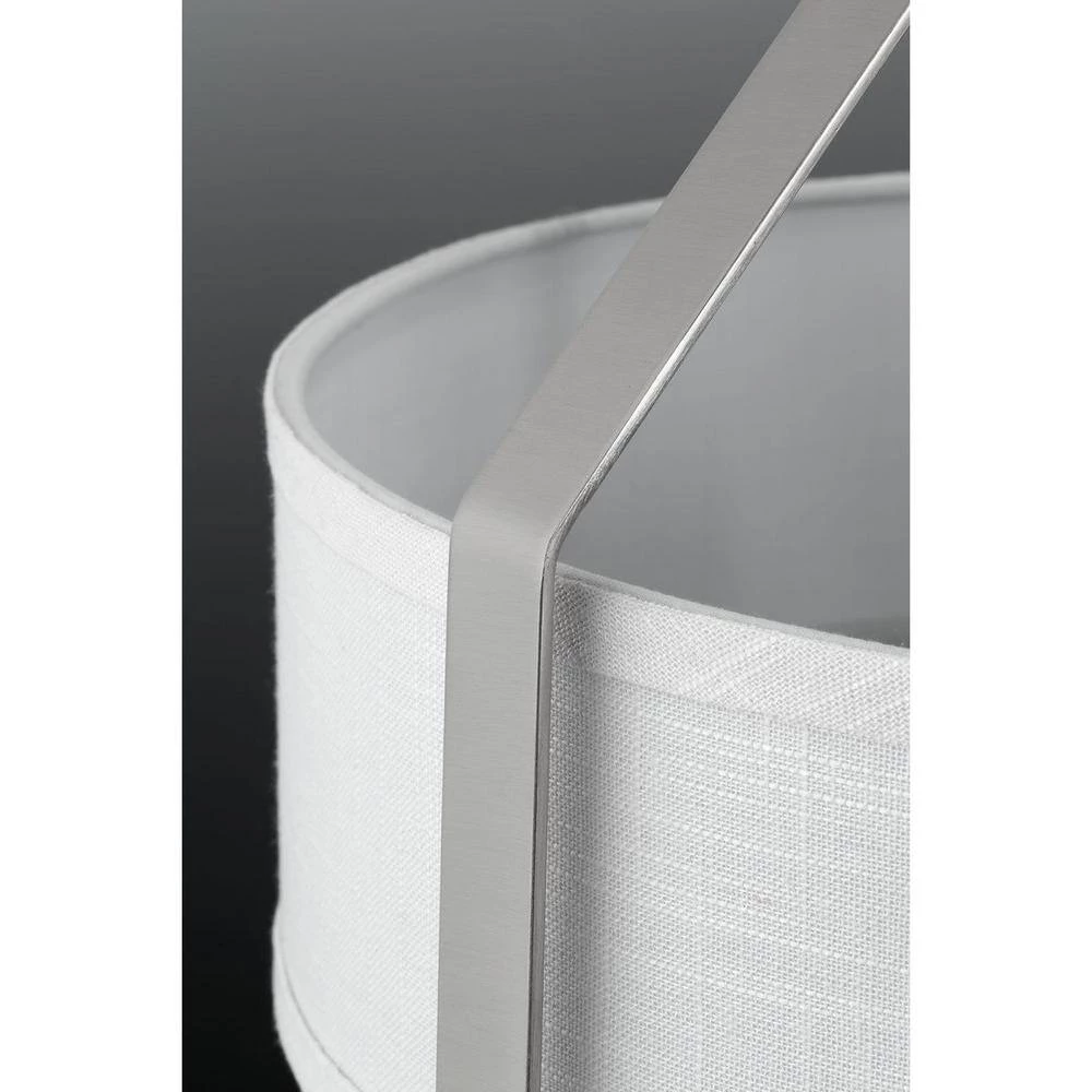 Ratio Collection 6-Light Brushed Nickel Pendant with Fabric Shade Glass by Progress Lighting 4 Ratio Collection 6-Light Brushed Nickel Pendant with Fabric Shade Glass by Progress Lighting - Image 2