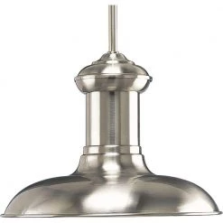 Brookside Collection 1-Light Brushed Nickel LED Pendant with Metal Shade by Progress Lighting
