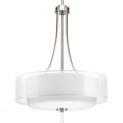 Invite Collection 4-Light Brushed Nickel Foyer Pendant by Progress Lighting