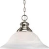 Bedford Collection 1-Light Brushed Nickel Pendant with Alabaster Glass by Progress Lighting -Progress Lighting Shop brushed nickel progress lighting chandeliers p5090 09 64 1000