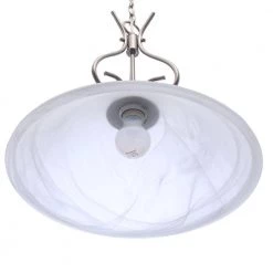 1-Light Brushed Nickel Pendant with Alabaster Glass by Progress Lighting 12 1-Light Brushed Nickel Pendant with Alabaster Glass by Progress Lighting -Progress Lighting Shop brushed nickel progress lighting chandeliers p5091 09 1d 1000