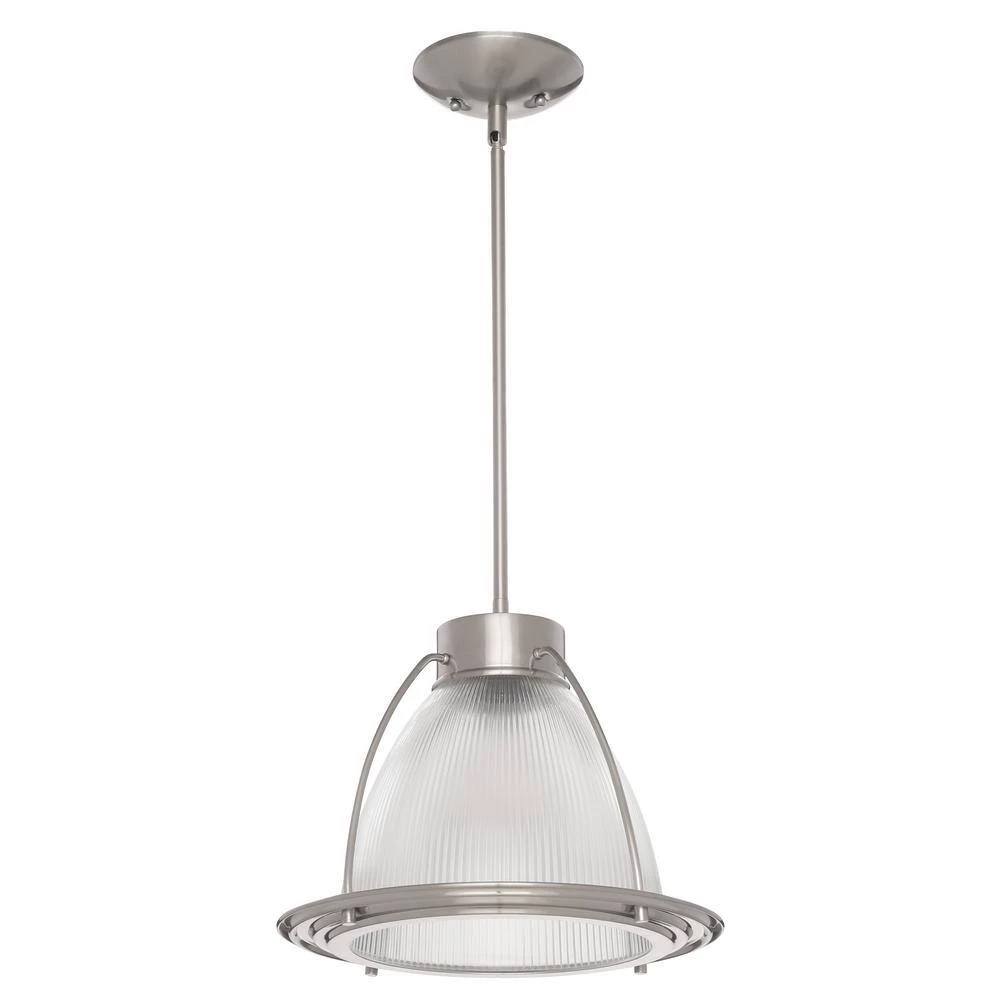 1-Light Brushed Nickel Pendant with Clear Prismatic Glass by Progress Lighting 5 1-Light Brushed Nickel Pendant with Clear Prismatic Glass by Progress Lighting - Image 3