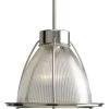 1-Light Brushed Nickel Pendant with Clear Prismatic Glass by Progress Lighting -Progress Lighting Shop brushed nickel progress lighting chandeliers p5182 09 64 1000
