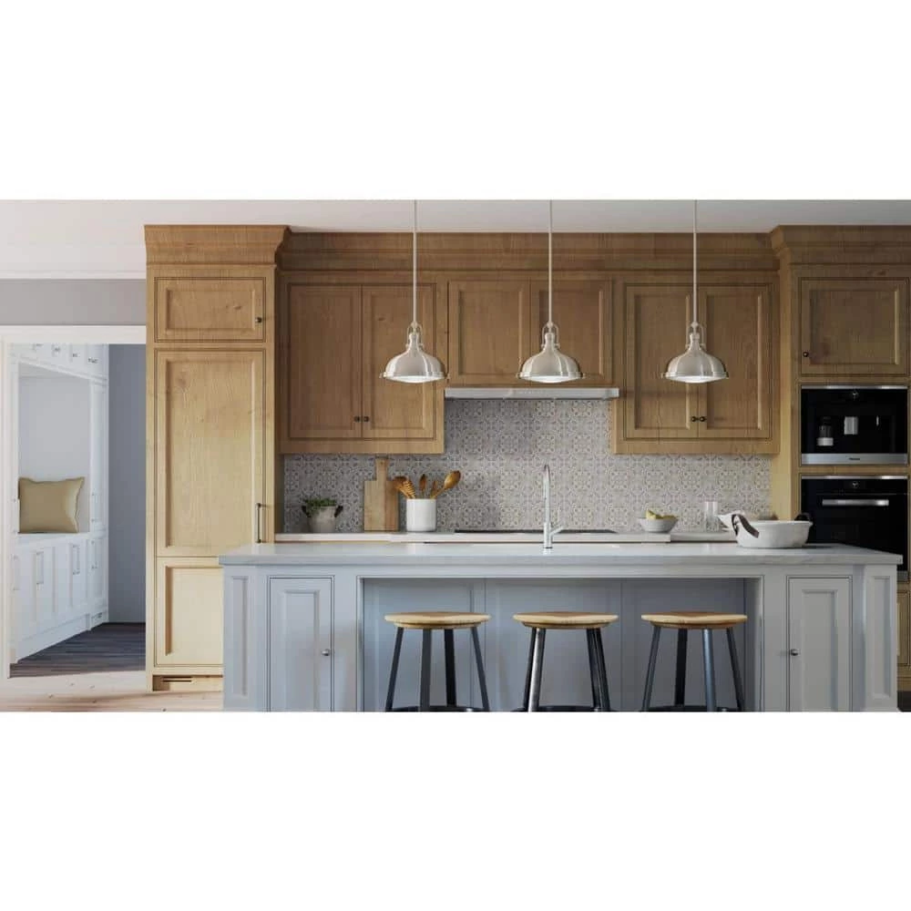 Fresnel Lens Collection 12 in. 1-Light Brushed Nickel Fresnel Glass Coastal Pendant Kitchen Light by Progress Lighting 8 Fresnel Lens Collection 12 in. 1-Light Brushed Nickel Fresnel Glass Coastal Pendant Kitchen Light by Progress Lighting - Image 6