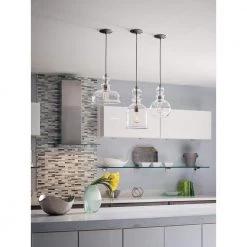 Staunton Collection 1-Light Brushed Nickel Pendant with Clear Glass by Progress Lighting -Progress Lighting Shop brushed nickel progress lighting chandeliers p5332 09 40 1000