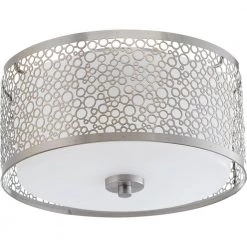 11 in. Mingle 17-Watt Brushed Nickel Integrated LED Flush Mount by Progress Lighting