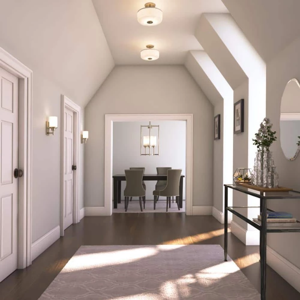 Alexa Collection 2-Light Brushed Nickel Semi-Flush Mount by Progress Lighting 5 Alexa Collection 2-Light Brushed Nickel Semi-Flush Mount by Progress Lighting - Image 3