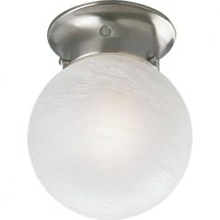 1-Light Brushed Nickel Flushmount by Progress Lighting