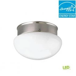 7.5 in. 1-Light Brushed Nickel LED Flush Mount by Progress Lighting 7 7.5 in. 1-Light Brushed Nickel LED Flush Mount by Progress Lighting -Progress Lighting Shop brushed nickel progress lighting flush mount lights p3408 0930k9 40 1000