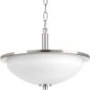 Replay 2-Light Brushed Nickel Semi-Flush Mount by Progress Lighting 2 Replay 2-Light Brushed Nickel Semi-Flush Mount by Progress Lighting -Progress Lighting Shop brushed nickel progress lighting flush mount lights p3424 09 64 1000