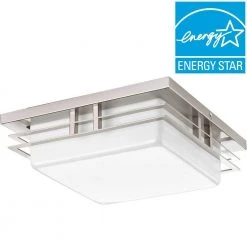 11 in. Helm Collection 1-Light Brushed Nickel LED Flush Mount by Progress Lighting -Progress Lighting Shop brushed nickel progress lighting flush mount lights p3447 0930k9 1d 1000