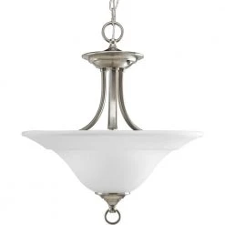 Trinity Brushed Nickel 2-light Semi-flushmount by Progress Lighting