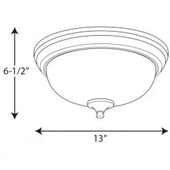 13 in. Alabaster Collection 21 -Watt Brushed Nickel Integrated LED Flush Mount by Progress Lighting -Progress Lighting Shop brushed nickel progress lighting flush mount lights p350002 009 30 40 1000