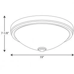 19 in. Linen Collection 30 -Watt Brushed Nickel Integrated LED Flush Mount by Progress Lighting -Progress Lighting Shop brushed nickel progress lighting flush mount lights p350008 009 30 40 1000