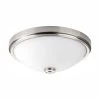 19 in. Linen Collection 30 -Watt Brushed Nickel Integrated LED Flush Mount by Progress Lighting -Progress Lighting Shop brushed nickel progress lighting flush mount lights p350008 009 30 64 1000