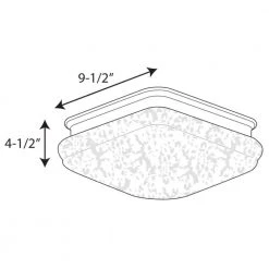 9.5 in. Square Glass FM Collection 17 -Watt Brushed Nickel Integrated LED Flush Mount by Progress Lighting -Progress Lighting Shop brushed nickel progress lighting flush mount lights p350019 009 30 40 1000