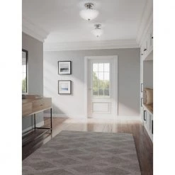 Laird Collection 2-Light Brushed Nickel Semi-Flush Mount by Progress Lighting -Progress Lighting Shop brushed nickel progress lighting flush mount lights p350057 009 4f 1000