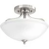 Laird Collection 2-Light Brushed Nickel Semi-Flush Mount by Progress Lighting -Progress Lighting Shop brushed nickel progress lighting flush mount lights p350057 009 64 1000