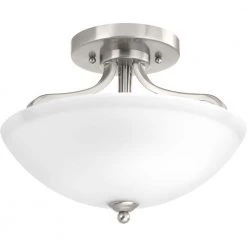 Laird Collection 2-Light Brushed Nickel Semi-Flush Mount by Progress Lighting