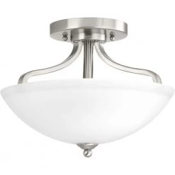 Laird Collection 2-Light Brushed Nickel Semi-Flush Mount by Progress Lighting -Progress Lighting Shop brushed nickel progress lighting flush mount lights p350057 009 76 1000