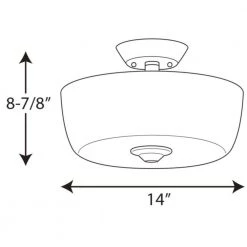 Leap Collection 2-Light Brushed Nickel Semi-Flush Mount by Progress Lighting -Progress Lighting Shop brushed nickel progress lighting flush mount lights p350060 009 31 1000