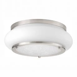 Opal-Linen LED Collection 17-Watt Brushed Nickel Integrated LED Flush Mount by Progress Lighting