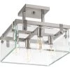 Glayse Collection 4-Light Brushed Nickel Semi-Flush Mount by Progress Lighting 2 Glayse Collection 4-Light Brushed Nickel Semi-Flush Mount by Progress Lighting -Progress Lighting Shop brushed nickel progress lighting flush mount lights p350090 009 64 1000