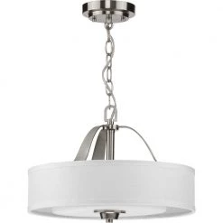 Kene 16 in. Brushed Nickel 2-Light Semi-Flush Mount Convertible by Progress Lighting 9 Kene 16 in. Brushed Nickel 2-Light Semi-Flush Mount Convertible by Progress Lighting -Progress Lighting Shop brushed nickel progress lighting flush mount lights p350098 009 4f 1000