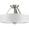 Kene 16 in. Brushed Nickel 2-Light Semi-Flush Mount Convertible by Progress Lighting -Progress Lighting Shop brushed nickel progress lighting flush mount lights p350098 009 64 1000