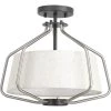 Hangar Collection 2-Light Brushed Nickel Semi-Flush Mount by Progress Lighting 2 Hangar Collection 2-Light Brushed Nickel Semi-Flush Mount by Progress Lighting -Progress Lighting Shop brushed nickel progress lighting flush mount lights p350102 009 64 1000