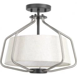 Hangar Collection 2-Light Brushed Nickel Semi-Flush Mount by Progress Lighting