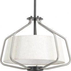 Hangar Collection 2-Light Brushed Nickel Semi-Flush Mount by Progress Lighting -Progress Lighting Shop brushed nickel progress lighting flush mount lights p350102 009 66 1000